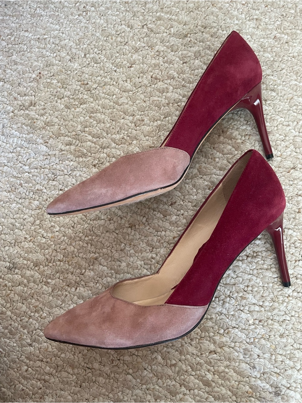 Carolinna Espinosa Suede Two-Toned Pumps Size women's 8 Retail $256